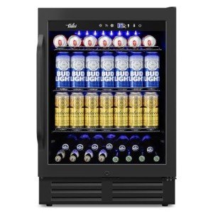 Velivi 24" Black Beverage Cooler for 168 Cans