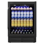 Velivi 24" Black Beverage Cooler for 168 Cans
