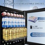 Velivi 24" Black Beverage Cooler for 168 Cans
