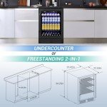 Velivi 24" Black Beverage Cooler for 168 Cans