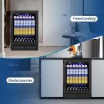 Velivi 24" Black Beverage Cooler for 168 Cans