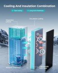 EUHOMY 7.4 Cu.Ft. Drink Fridge, Silver