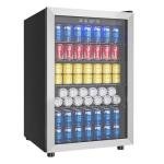 EUHOMY Mini Drink Fridge with Glass Door, 145 Cans