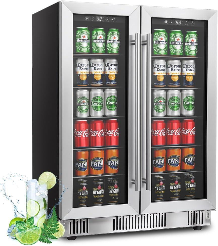 Stopsad 176 Can Freestanding Beverage Refrigerator with LED