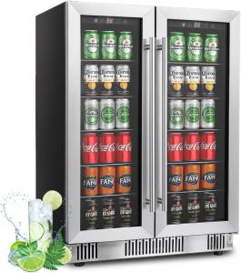 Stopsad 176 Can Freestanding Beverage Refrigerator with LED