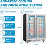 Stopsad 176 Can Freestanding Beverage Refrigerator with LED