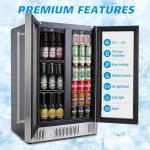 Stopsad 176 Can Freestanding Beverage Refrigerator with LED