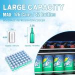 Stopsad 176 Can Freestanding Beverage Refrigerator with LED