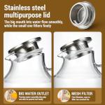 2-Pack 1 Gallon Glass Pitchers with Lids