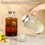 2-Pack 1 Gallon Glass Pitchers with Lids