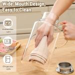 2-Pack 1 Gallon Glass Pitchers with Lids