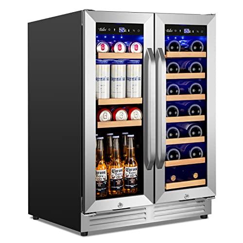 Velivi 24-Inch Dual Zone Wine and Beverage Fridge