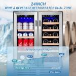 Velivi 24 Inch Dual Zone Beverage Fridge