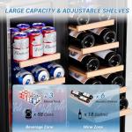 Velivi 24 Inch Dual Zone Beverage Fridge