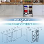 Velivi 24 Inch Dual Zone Beverage Fridge