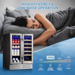 Velivi 24 Inch Dual Zone Beverage Fridge