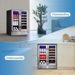 Velivi 24 Inch Dual Zone Beverage Fridge