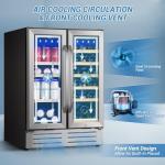 Velivi 24 Inch Dual Zone Beverage Fridge