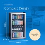 hOmeLabs 120 Can Beverage Cooler with Glass Door