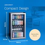 hOmeLabs 120 Can Beverage Cooler with Glass Door
