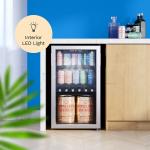hOmeLabs 120 Can Beverage Cooler with Glass Door
