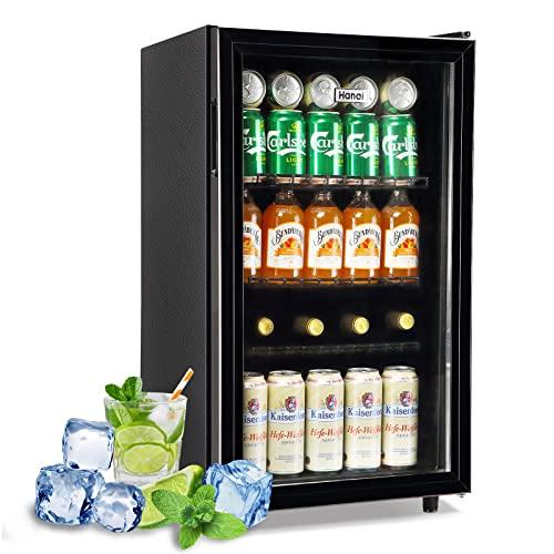 WANAI Black Mini Beverage Fridge for 125 Cans