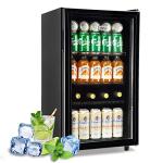 WANAI Black Mini Beverage Fridge for 125 Cans