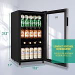 WANAI Black Mini Beverage Fridge for 125 Cans