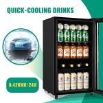WANAI Black Mini Beverage Fridge for 125 Cans