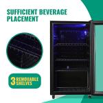 WANAI Black Mini Beverage Fridge for 125 Cans