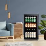 WANAI Black Mini Beverage Fridge for 125 Cans