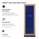 Zephyr 24" Dual Zone Wine Fridge Cooler