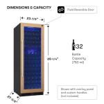 Zephyr 24" Dual Zone Wine Fridge Cooler