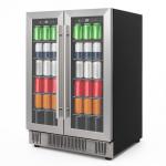 Dual Zone Wine and Beverage Fridge with Glass Door