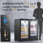 BODEGA Dual Glass Door Beverage Cooler Fridge