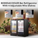 BODEGA Dual Glass Door Beverage Cooler Fridge