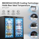 BODEGA Dual Glass Door Beverage Cooler Fridge