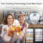 BODEGA Dual Glass Door Beverage Cooler Fridge