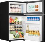 EUHOMY 3.2 Cu.Ft. 2-Door Drink Fridge