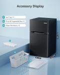 EUHOMY 3.2 Cu.Ft. 2-Door Drink Fridge