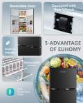 EUHOMY 7.4 Cu.Ft. 2-Door Drink Fridge