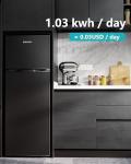 EUHOMY 7.4 Cu.Ft. 2-Door Drink Fridge