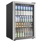 EUHOMY Mini Drink Fridge with Glass Door, 145 Cans