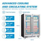 Stopsad 176 Can Freestanding Beverage Refrigerator with LED