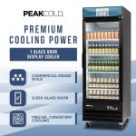 PEAKCOLD Large Capacity Upright Drink Display Cooler