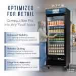 PEAKCOLD Large Capacity Upright Drink Display Cooler