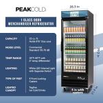 PEAKCOLD Large Capacity Upright Drink Display Cooler