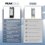 PEAKCOLD Large Capacity Upright Drink Display Cooler