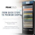 PEAKCOLD Large Capacity Upright Drink Display Cooler
