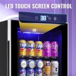 WANAI Black Mini Beverage Fridge for 125 Cans